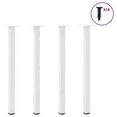 Konsolipöydän jalat 4 kpl valkoinen 72-74 cm teräs