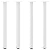 Valkoinen konsolipöydän jalat Mujdedin 72-74cm (4 kpl, teräs)