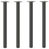 Konsolipöydän jalat 4 kpl antrasiittia 72-74 cm teräs