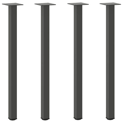 Konsolipöydän jalat 4 kpl antrasiittia 72-74 cm teräs