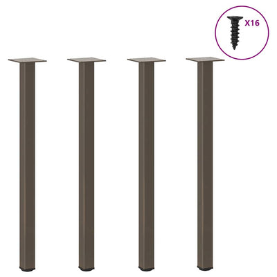 Konsolipöydän jalat 4 kpl luonnonteräs 72-74 cm teräs
