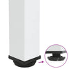 Sohvapöydän jalat 4 kpl valkoinen 30-32 cm teräs