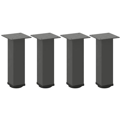 Sohvapöydän jalat 4 kpl antrasiittia 30-32 cm teräs