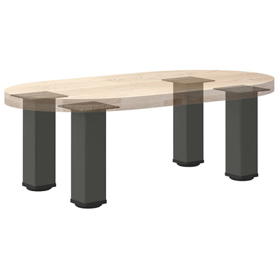 Sohvapöydän jalat 4 kpl antrasiittia 30-32 cm teräs