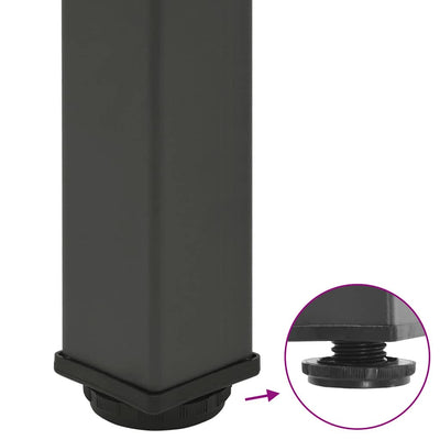 Sohvapöydän jalat 4 kpl antrasiittia 30-32 cm teräs