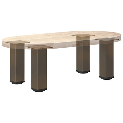 Sohvapöydän jalat 4 kpl luonnonteräs 30-32 cm teräs