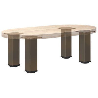 Sohvapöydän jalat 4 kpl luonnonteräs 42-44 cm teräs