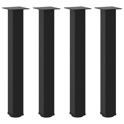 Konsolipöydän jalat 4 kpl musta 72-74 cm teräs