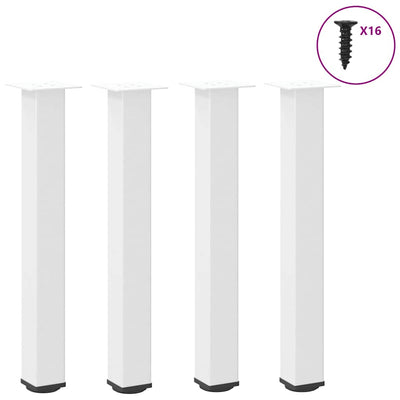Konsolipöydän jalat 4 kpl valkoinen 72-74 cm teräs