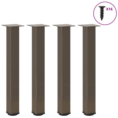 Konsolipöydän jalat 4 kpl luonnonteräs 72-74 cm teräs