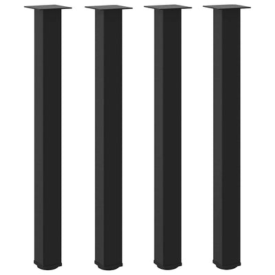 Baaripöydän jalat 4 kpl musta 90-92 cm teräs