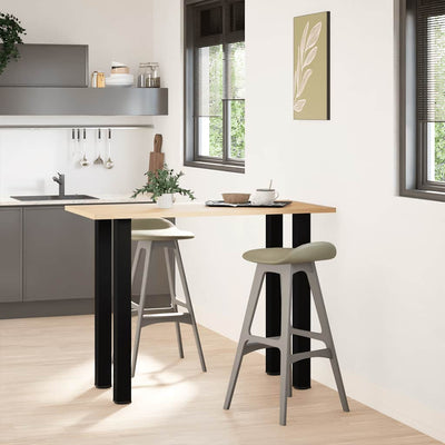 Baaripöydän jalat 4 kpl musta 90-92 cm teräs