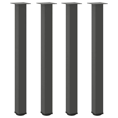 Baaripöydän jalat 4 kpl antrasiittia 90-92 cm teräs