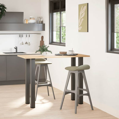 Baaripöydän jalat 4 kpl antrasiittia 90-92 cm teräs