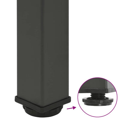 Baaripöydän jalat 4 kpl antrasiittia 90-92 cm teräs