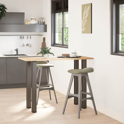 Baaripöydän jalat 4 kpl luonnonteräs 90-92 cm teräs