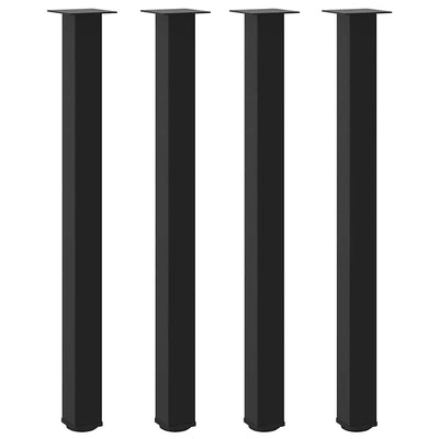 Baaripöydän jalat 4 kpl musta 110-112 cm teräs