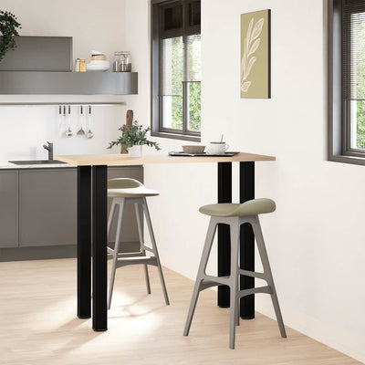 Baaripöydän jalat 4 kpl musta 110-112 cm teräs