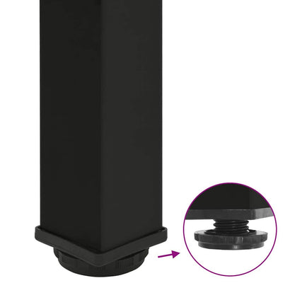 Baaripöydän jalat 4 kpl musta 110-112 cm teräs