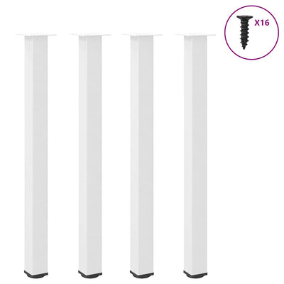 Baaripöydän jalat 4 kpl valkoinen 110-112 cm teräs