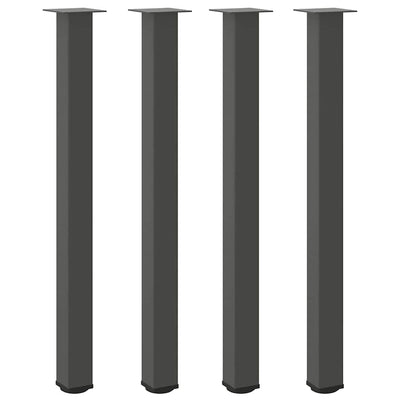 Baaripöydän jalat 4 kpl antrasiittia 110-112 cm teräs