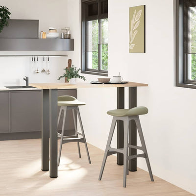 Baaripöydän jalat 4 kpl antrasiittia 110-112 cm teräs