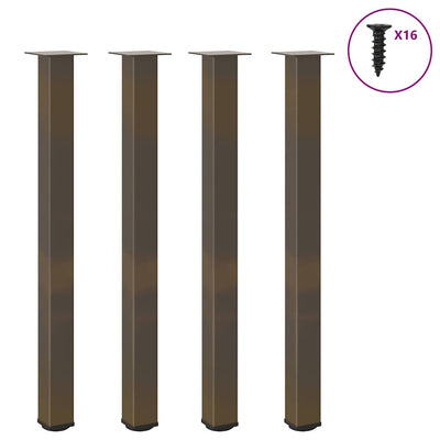 Baaripöydän jalat 4 kpl luonnonteräs 110-112 cm teräs