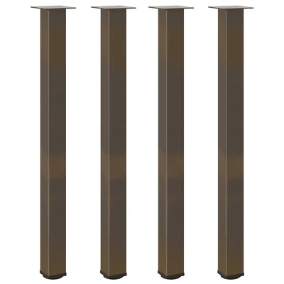 Baaripöydän jalat 4 kpl luonnonteräs 110-112 cm teräs