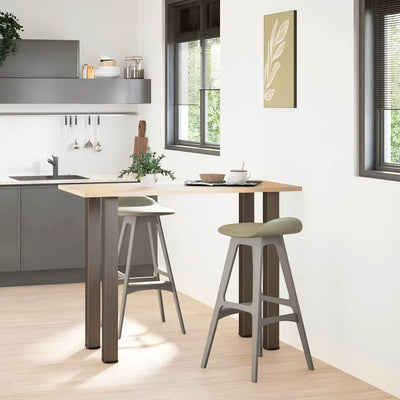 Baaripöydän jalat 4 kpl luonnonteräs 110-112 cm teräs