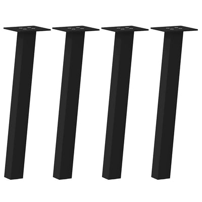Sohvapöydän jalat 4 kpl Musta 42 cm Teräs