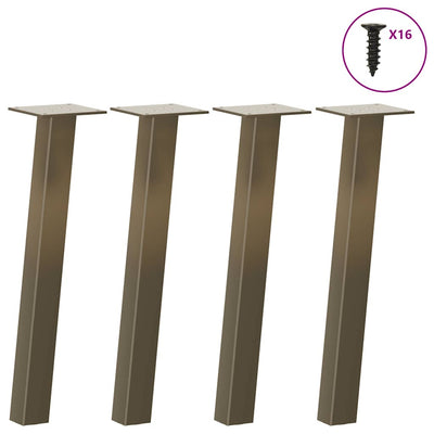 Sohvapöydän jalat 4 kpl luonnonteräs 42 cm teräs