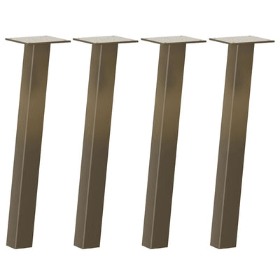 Sohvapöydän jalat 4 kpl luonnonteräs 42 cm teräs