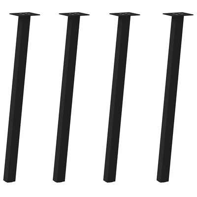 Konsolipöydän jalat 4 kpl musta 72 cm teräs
