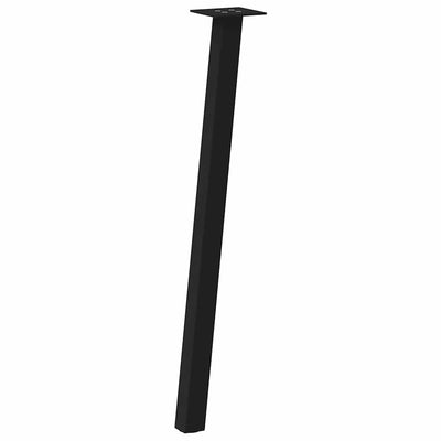 Konsolipöydän jalat 4 kpl musta 72 cm teräs