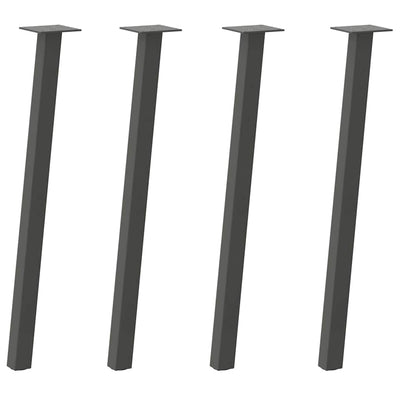 Konsolipöydän jalat 4 kpl antrasiittia 72 cm teräs