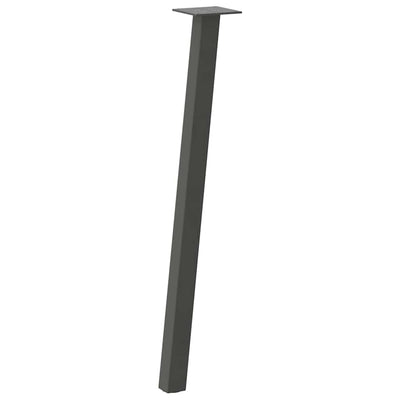 Konsolipöydän jalat 4 kpl antrasiittia 72 cm teräs