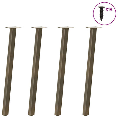 Konsolipöydän jalat 4 kpl luonnonteräs 72 cm teräs