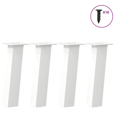 Sohvapöydän jalat 4 kpl valkoinen 30 cm teräs