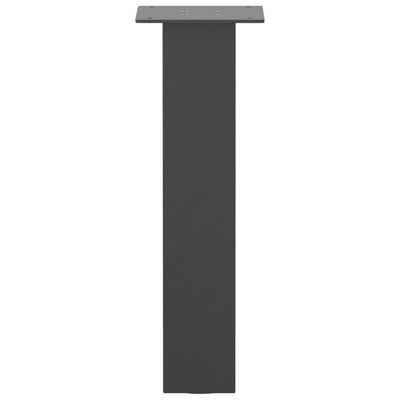 Sohvapöydän jalat 4 kpl antrasiittia 30 cm teräs