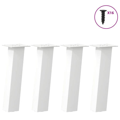 Sohvapöydän jalat 4 kpl valkoinen 42 cm teräs