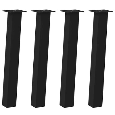 Konsolipöydän jalat 4 kpl musta 72 cm teräs