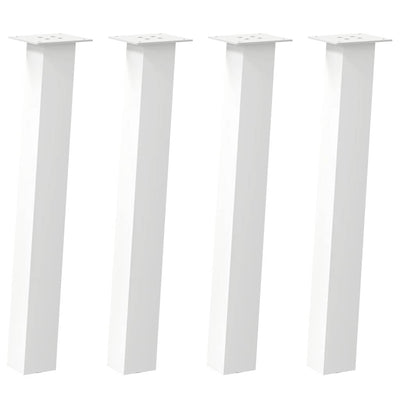 Valkoinen konsolipöydän jalat Cheryl 72cm (4 kpl, teräs)