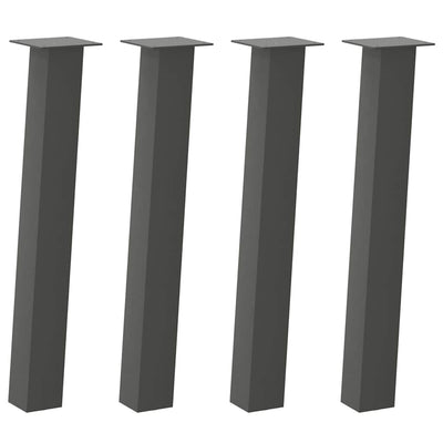 Konsolipöydän jalat 4 kpl antrasiittia 72 cm teräs