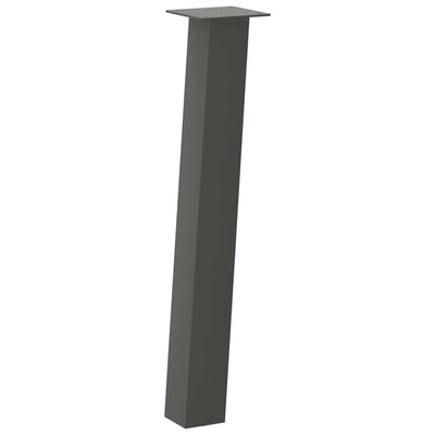 Konsolipöydän jalat 4 kpl antrasiittia 72 cm teräs
