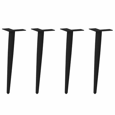 sohvapöydän jalat kartiomainen 4 kpl musta 30-31 cm teräs