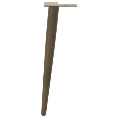 sohvapöydän jalat kartiomainen 4 kpl luonnonteräs 30-31cm teräs