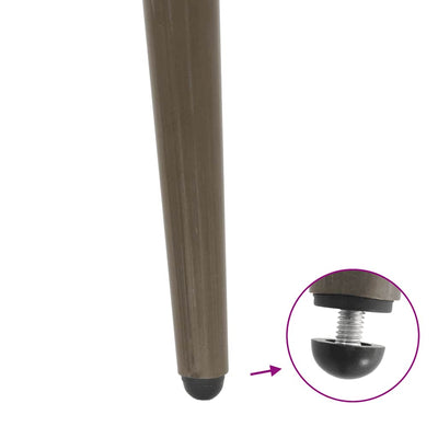 sohvapöydän jalat kartiomainen 4 kpl luonnonteräs 30-31cm teräs