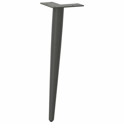sohvapöydän jalat kartiomainen 4 kpl antrasiittia 42-43cm teräs