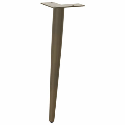sohvapöydän jalat kartiomainen 4 kpl luonnonteräs 42-43cm teräs
