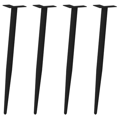 konsolipöydän jalat kartiomainen 4 kpl musta 72-73 cm teräs